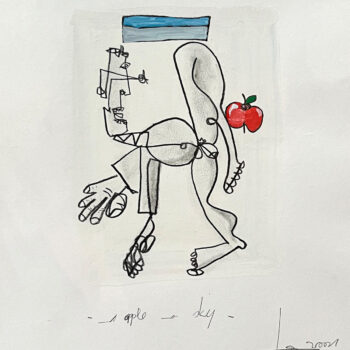 700.001.022_Richert Andreas_“no apple”o.J._Gouache_25x17.5_CHF 99.-