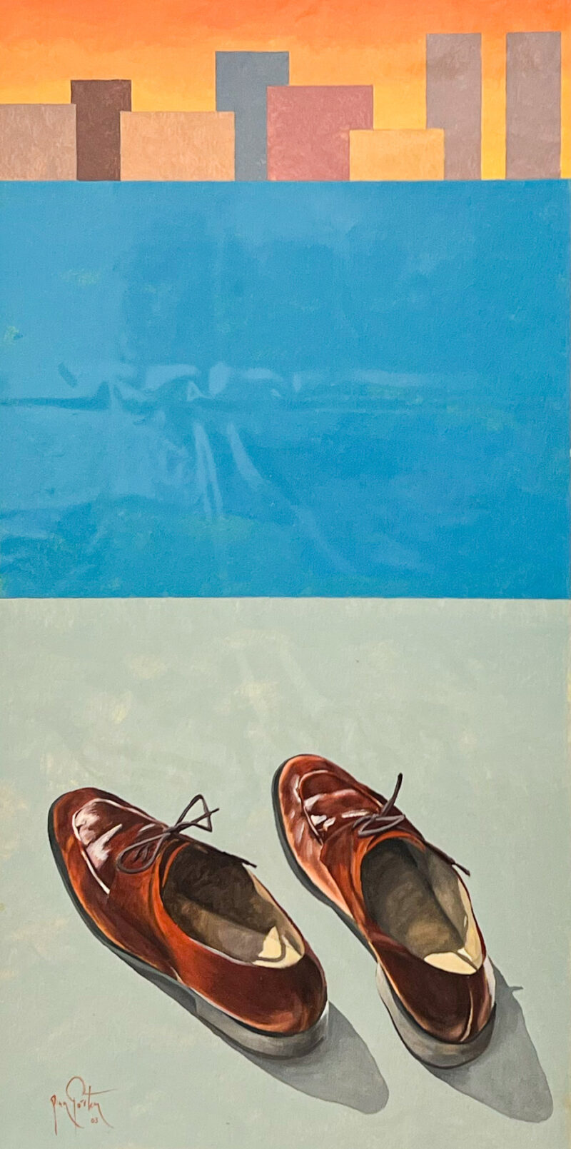 700.003.020_Gina Portèra_“Testimonio”_o.J._80x30cm_Acryl, Stift auf Papier_CHF 399.–